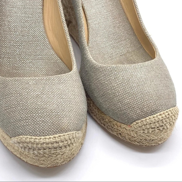 J. Crew Neutral Jute Wedges Gray and Tan Size 8 - Picture 9 of 10